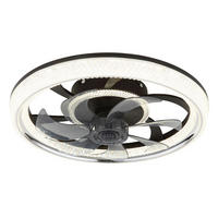 MENNYEZETI VENTILÁTOR - króm/fekete, Basics, műanyag (48/13cm) - Globo