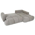 ECKSOFA Braun Flachgewebe  - Schwarz/Braun, KONVENTIONELL, Kunststoff/Textil (274/174cm) - Carryhome