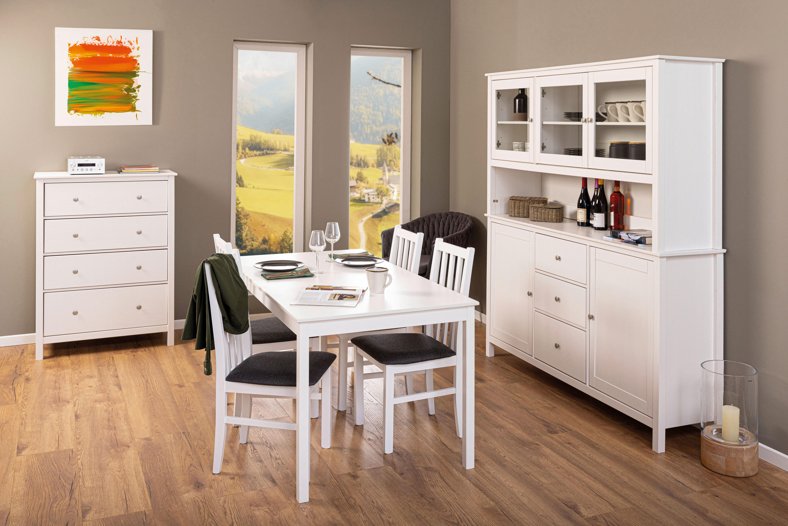 ESSTISCH in Holz 145/80/76 cm  - Weiß, KONVENTIONELL, Holz (145/80/76cm) - MID.YOU