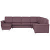 WOHNLANDSCHAFT Violett Flachgewebe  - Chromfarben/Violett, KONVENTIONELL, Textil/Metall (163/330/240cm) - Beldomo System