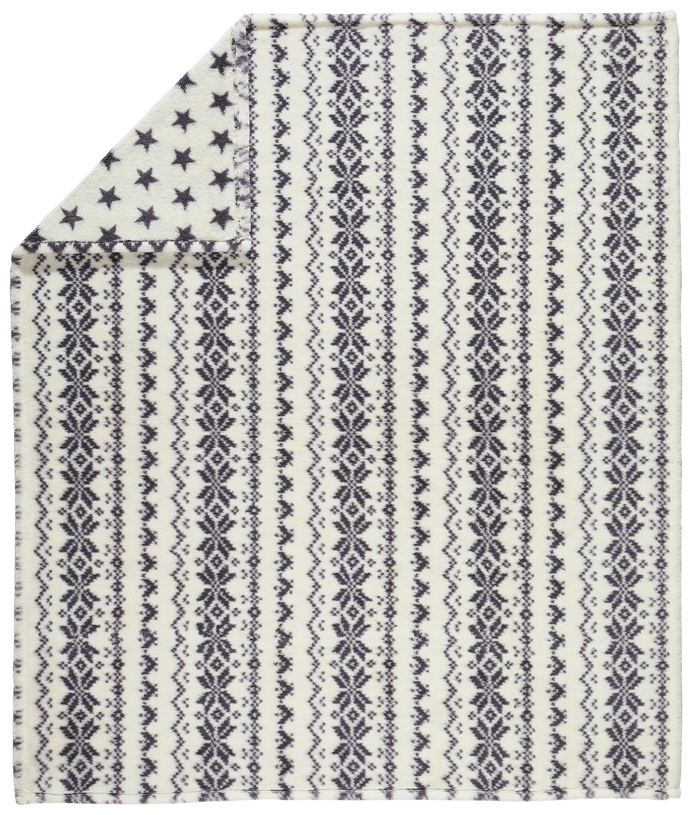 WOHNDECKE 150/200 cm  - Anthrazit/Creme, Textil (150/200cm) - X-Mas