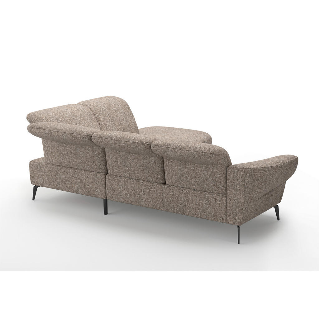Thumbnail - Sit & More Ecksofa Dance E, Cappuccino, Textil, 5-Sitzer, Ottomane rechts, L-Form, 302x270 cm, Goldenes M, Oeko-Tex® Sta...