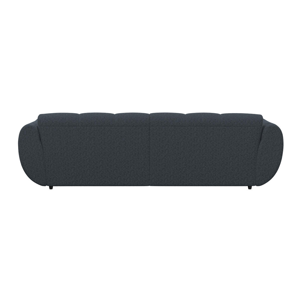 ECKSOFA Chenille Dunkelblau  - Schwarz/Dunkelblau, Trend, Kunststoff/Textil (280/178cm) - MID.YOU