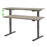 SCHREIBTISCH höhenverstellbar, Memoryschalter, USB-Anschlüsse  - Anthrazit/Sonoma Eiche, MODERN, Holzwerkstoff/Metall (160/80/69-119cm) - MID.YOU
