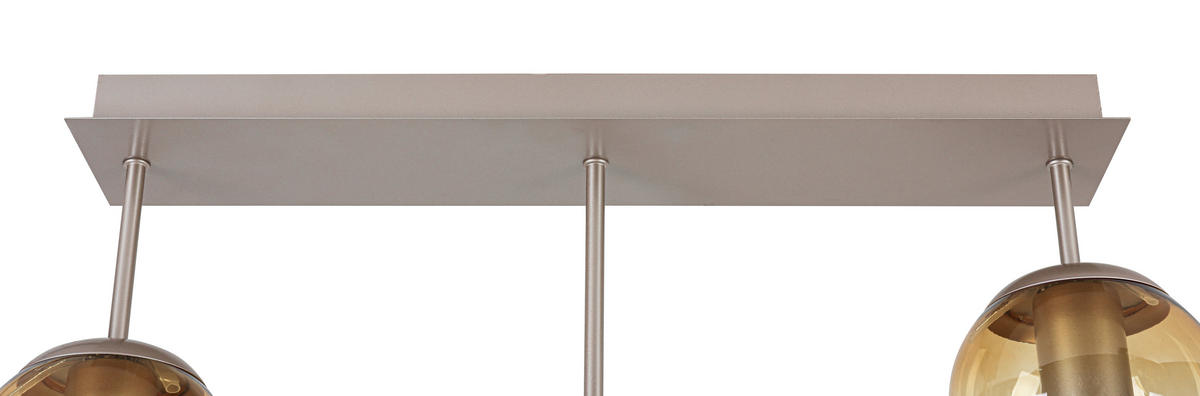 DECKENLEUCHTE    60/16/34,5 cm  - Champagner/Bernsteinfarben, Trend, Glas/Kunststoff (60/16/34,5cm) - Collett's Monde