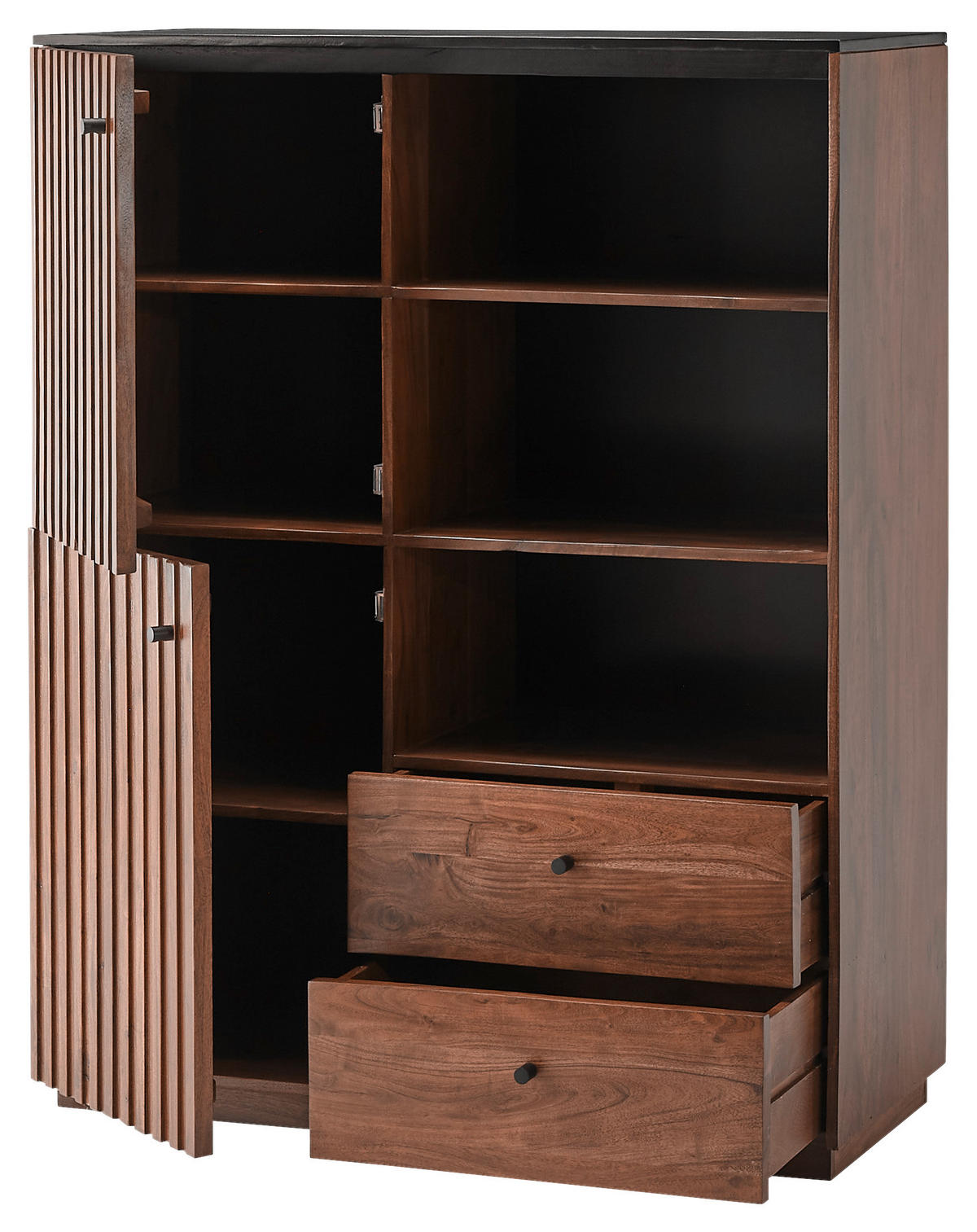 HIGHBOARD  in 100/140/40 cm  - Walnussfarben/Schwarz, LIFESTYLE, Holz/Holzwerkstoff (100/140/40cm) - MID.YOU