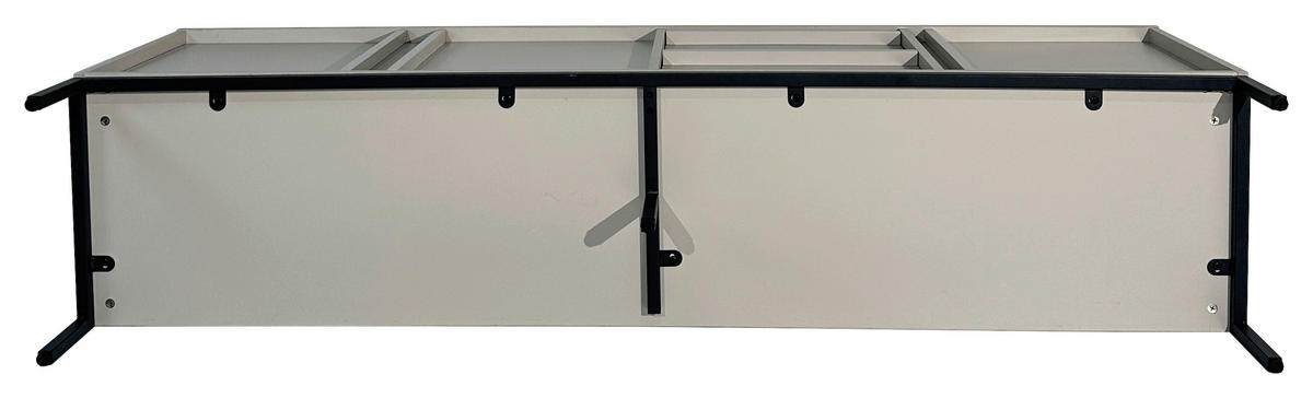 LOWBOARD WABI  in 180/60,5/40 cm  - Hellgrau/Schwarz, Design, Holz/Holzwerkstoff (180/60,5/40cm) - Xora