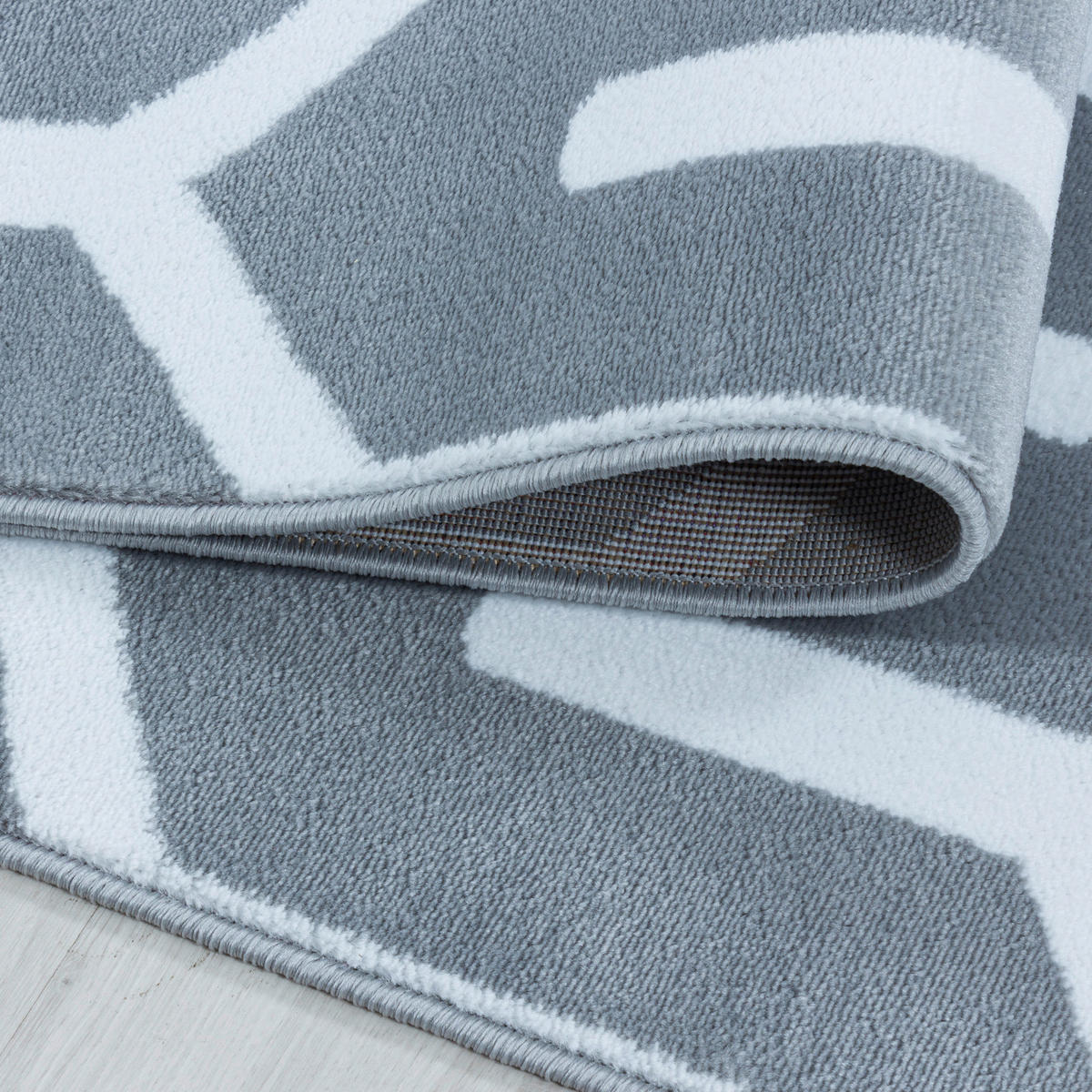 VÄVD MATTA 140/200 cm Costa 3524 Grey  - grå, Design, textil (140/200cm)