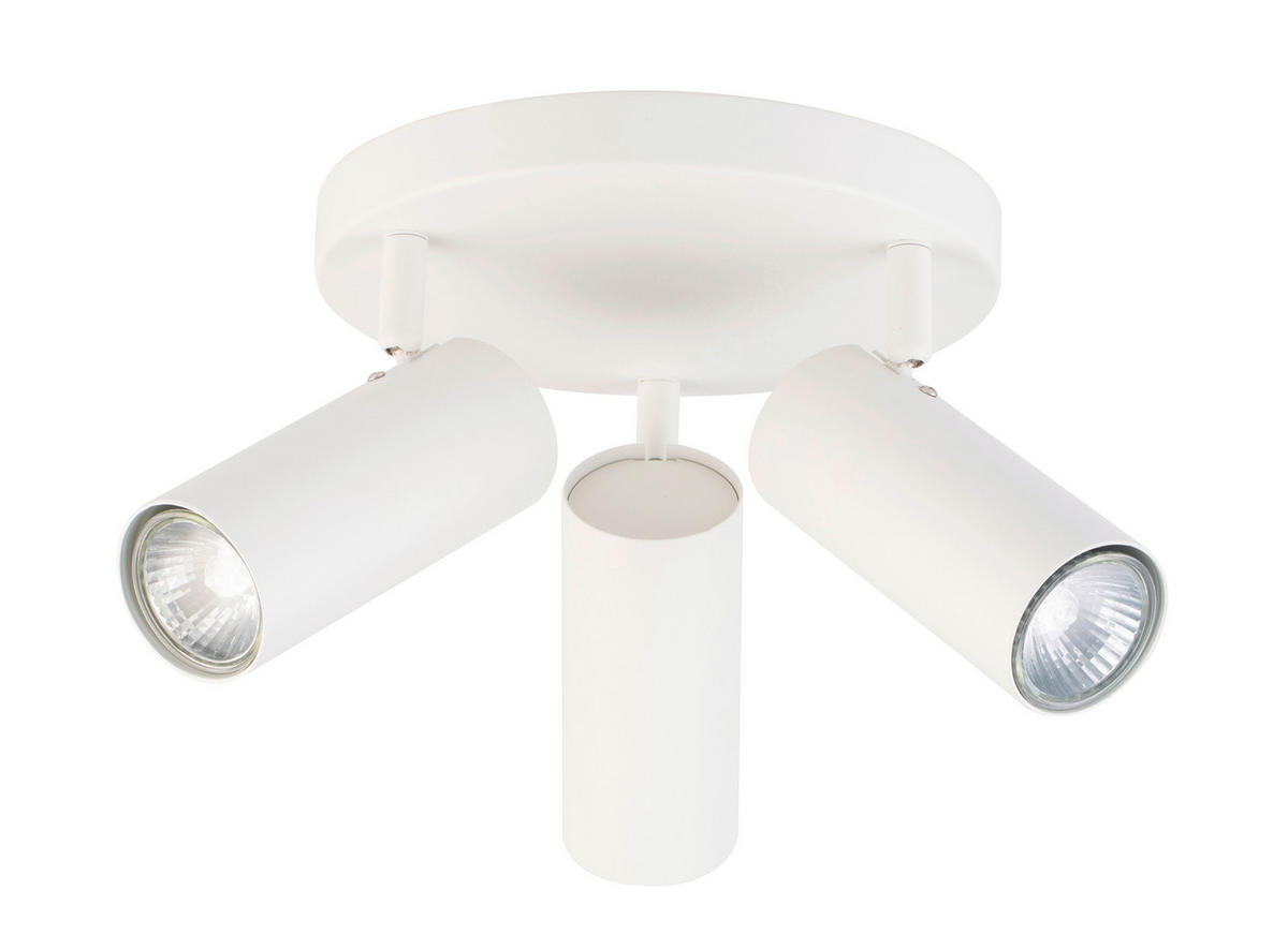 DECKENSTRAHLER 37/37/16 cm  - Weiß, Design, Metall (37/37/16cm)