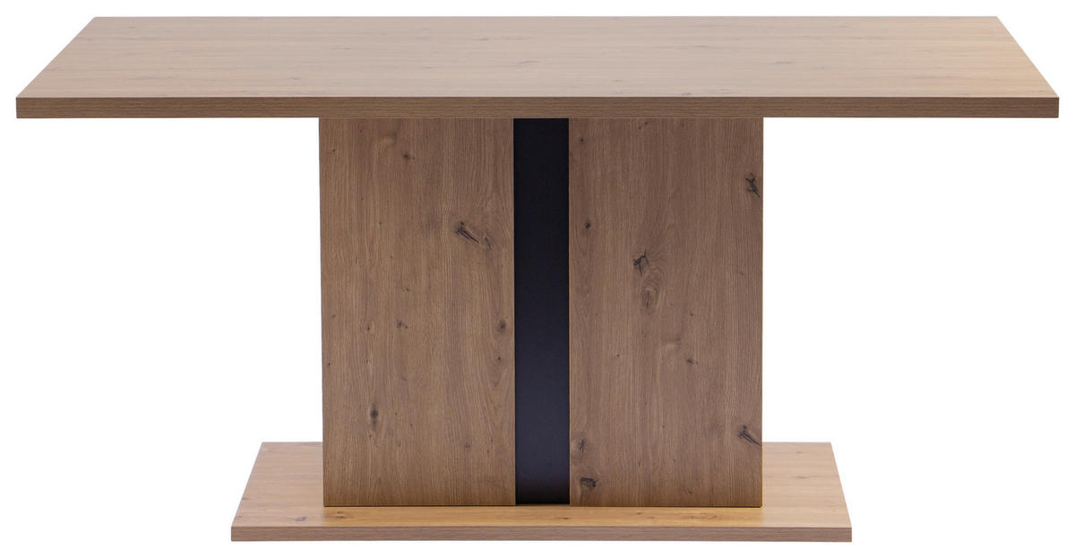 ESSTISCH 160/90/76 cm Nachbildung  Holzwerkstoff Stauraum rechteckig Schwarz, Eiche Artisan  - Schwarz/Eiche Artisan, MODERN, Holzwerkstoff (160/90/76cm) - Livetastic