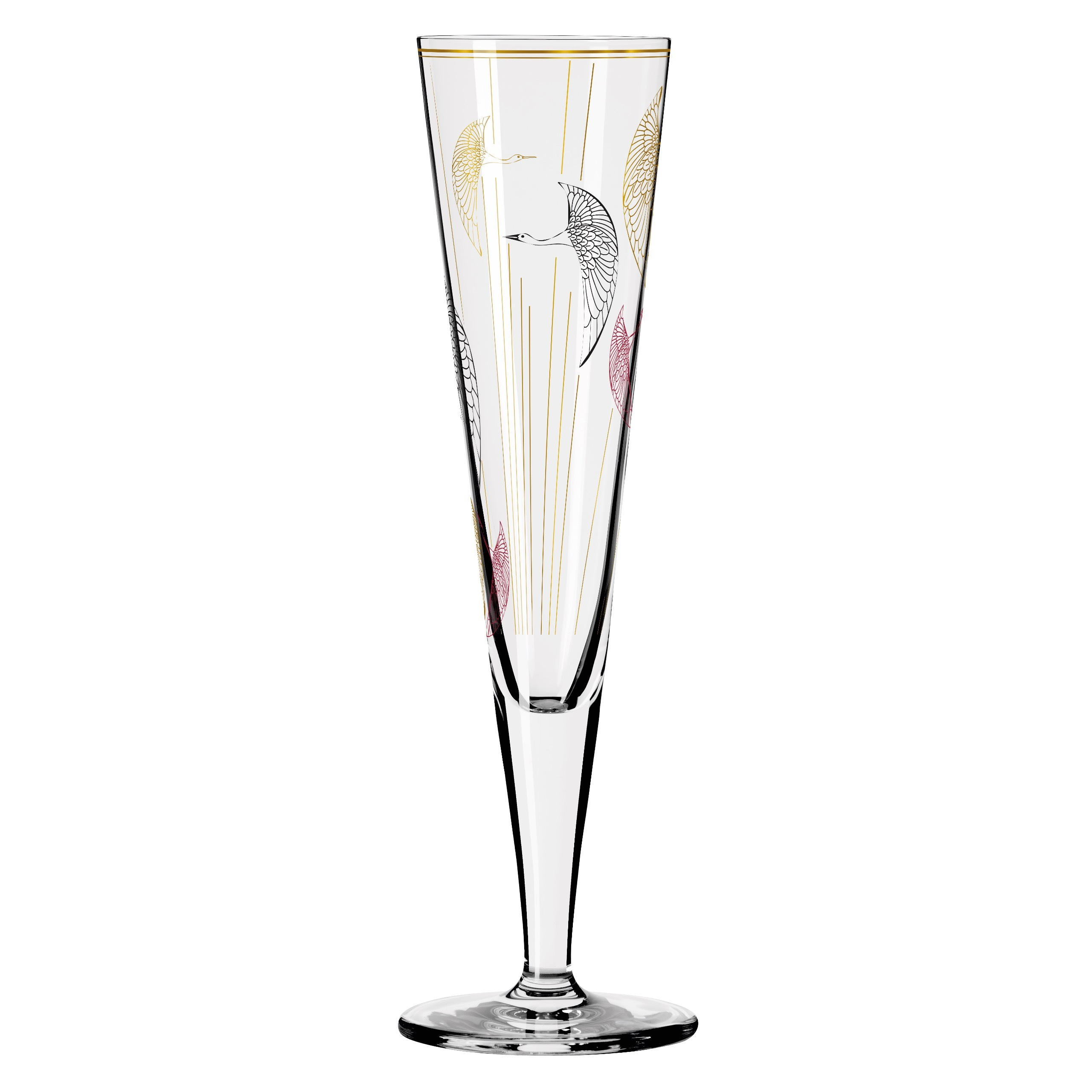 CHAMPAGNERGLAS - Rot/Goldfarben, Basics, Glas (7,2/24cm) - Ritzenhoff