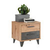 NACHTSCHRANK 50/48/42 cm  - Dunkelgrau/Schwarz, Design, Holzwerkstoff/Kunststoff (50/48/42cm) - Carryhome