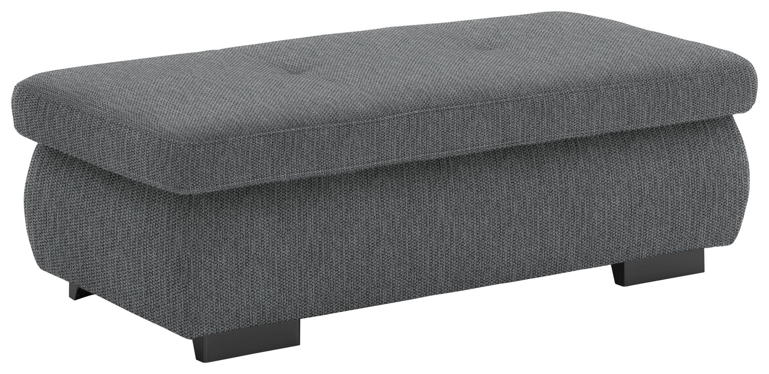 HOCKER in Textil Graubraun  - Graubraun/Schwarz, Design, Textil/Metall (138/44/67cm) - Beldomo Style