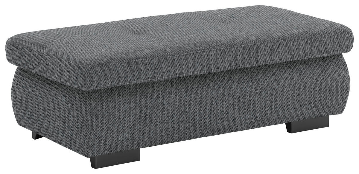 HOCKER in Textil Graubraun  - Graubraun/Schwarz, Design, Textil/Metall (138/44/67cm) - Beldomo Style