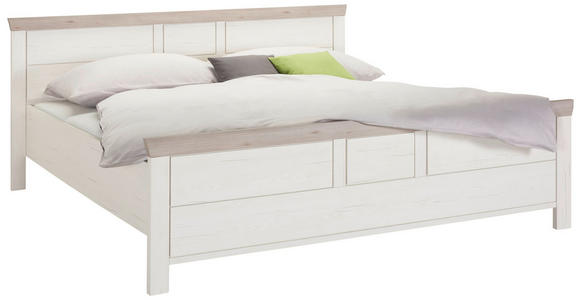 BETT 180/200 cm in Grau, Weiß - Weiß/Grau, LIFESTYLE, Holzwerkstoff (180/200cm) - Hom`in