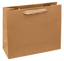 GESCHENKTASCHE  - Braun, KONVENTIONELL, Papier (32/26/13cm)
