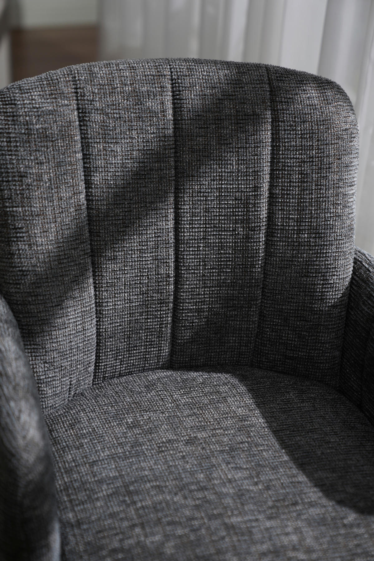 NASLANJAČ, les, kovina, tekstil temno siva  - temno siva/črna, Trendi, kovina/tekstil (58/86/64cm) - Livetastic