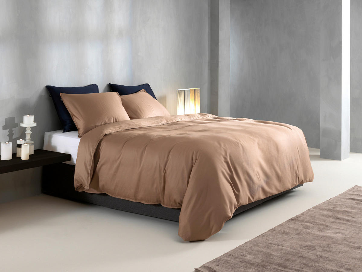 BETTWÄSCHE Satinado Makosatin 155/220 cm  - Braun, Basics, Textil (155/220cm)