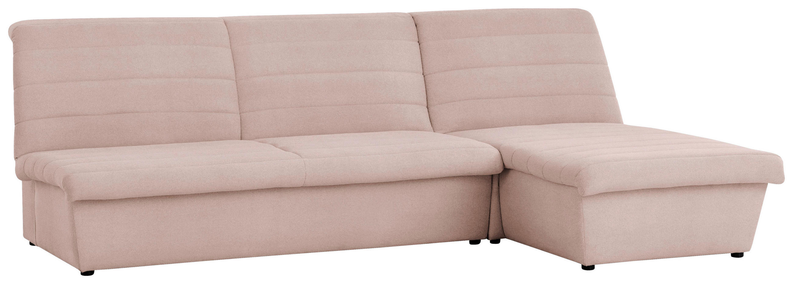 ECKSOFA Looks VIII Rosa Webstoff  - Schwarz/Rosa, Design, Kunststoff/Textil (274/168cm) - LOOKS by W.Joop
