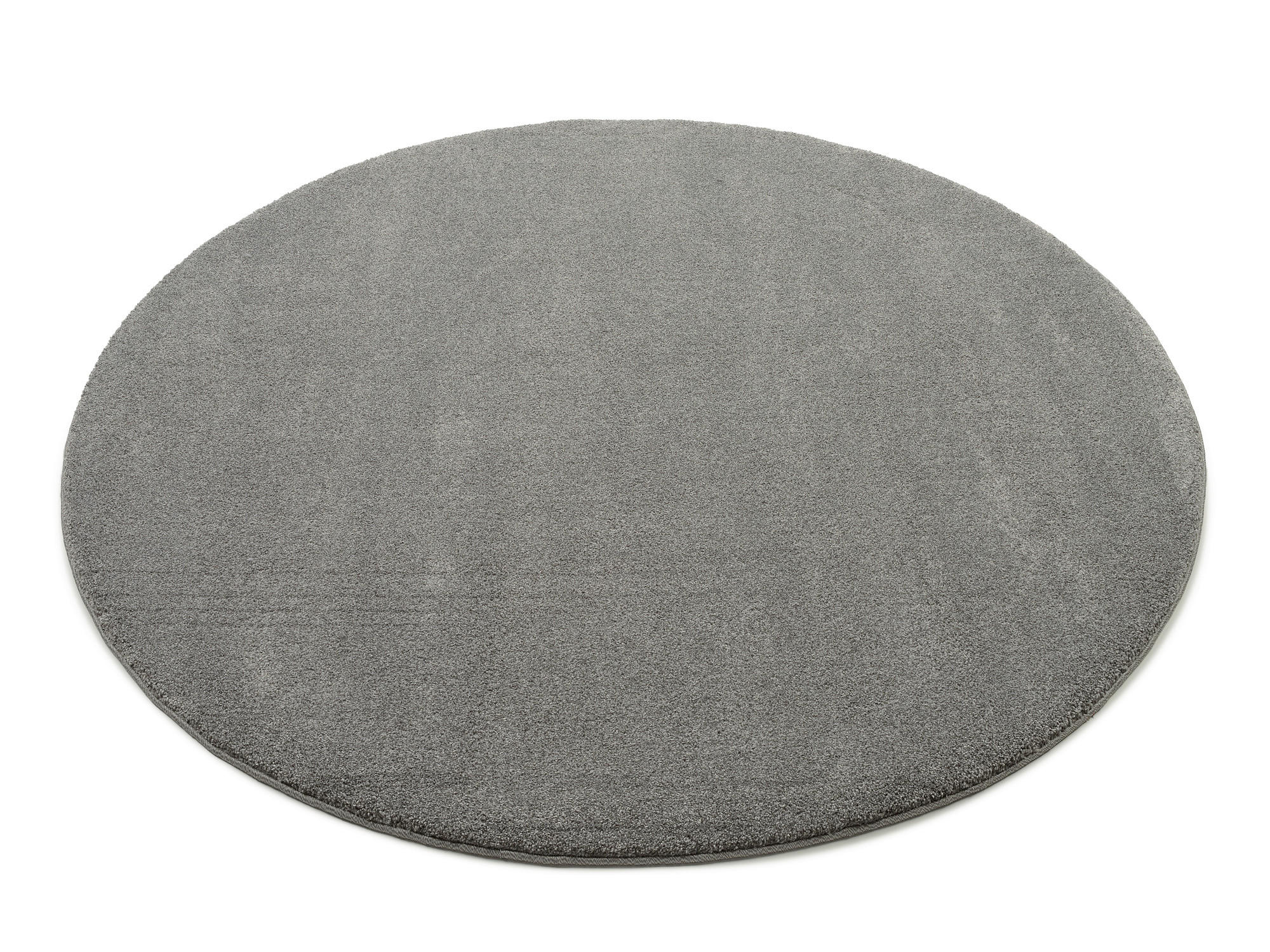 WEBTEPPICH 200 cm Dunkelgrau rund  - Dunkelgrau, Basics, Textil (200cm) - Novel