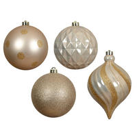 CHRISTBAUMKUGEL-SET 15,00 cm 6-teilig  - Perlmutt, Basics, Kunststoff (15,00cm) - X-Mas