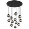 LED-HÄNGLAMPA RIHA 75/120 cm  - svart, Design, metall/glas (75/120cm) - Globo