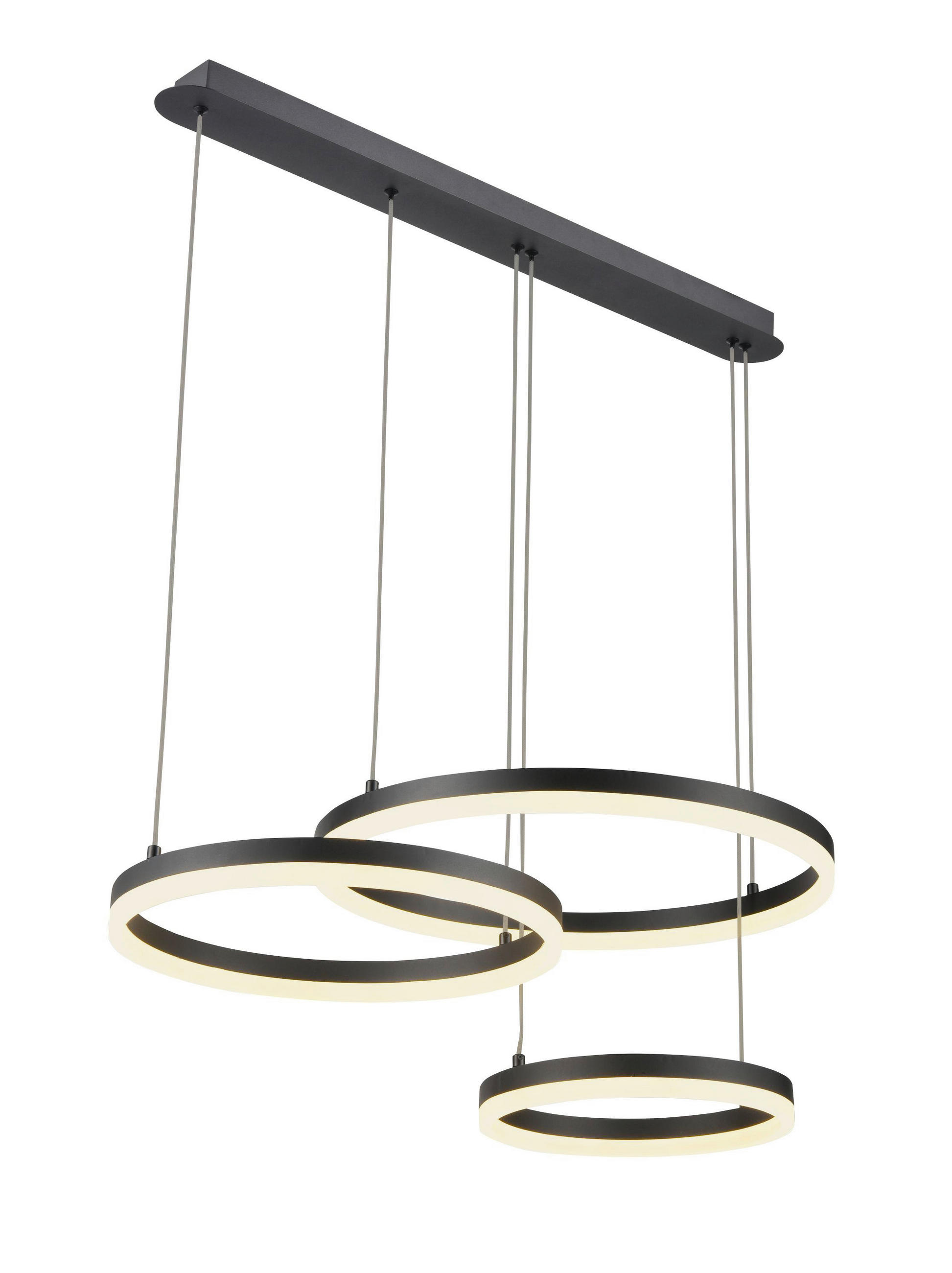 LED-HÄNGELEUCHTE 78/50/120 cm    - Schwarz, Trend, Kunststoff/Metall (78/50/120cm) - Novel