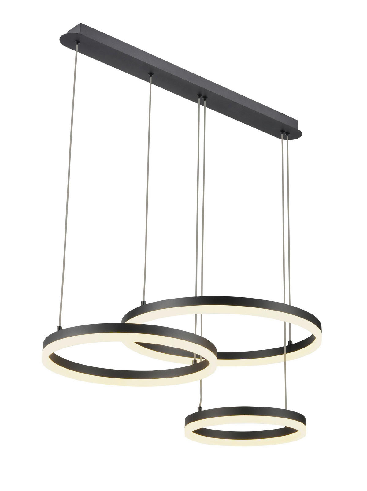 ZÁVESNÉ LED SVIETIDLO, 78/50/120 cm  - čierna, Trend, kov/plast (78/50/120cm) - Novel