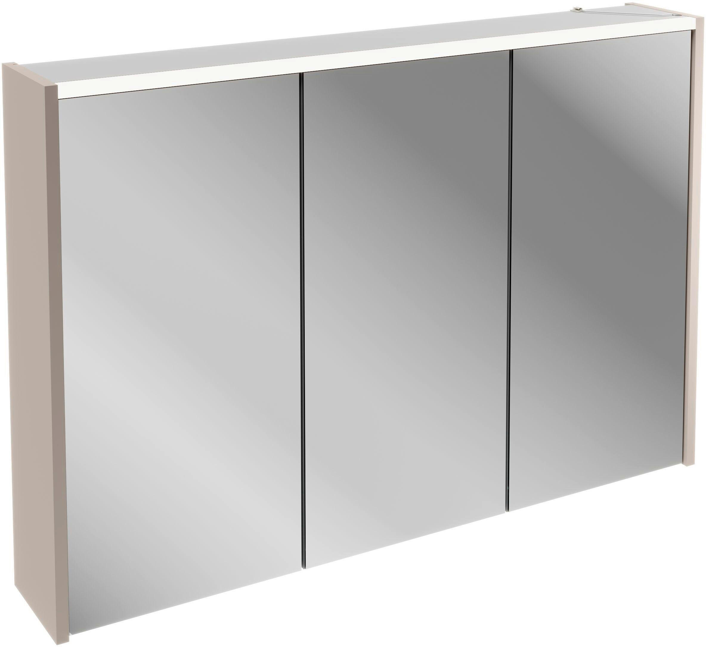 SPIEGELSCHRANK 100/68,3/16 cm  - Kaschmir/Silberfarben, MODERN, Glas/Holzwerkstoff (100/68,3/16cm) - Voleo