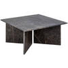 COUCHTISCH in Stein 90/90/42 cm  - Schwarz/Braun, Design, Stein (90/90/42cm) - Livetastic