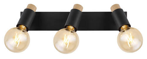 SPOTLIGHT Matti 48,5/8/14,5 cm   - svart/mörkbrun, Design, metall/trä (48,5/8/14,5cm) - Globo