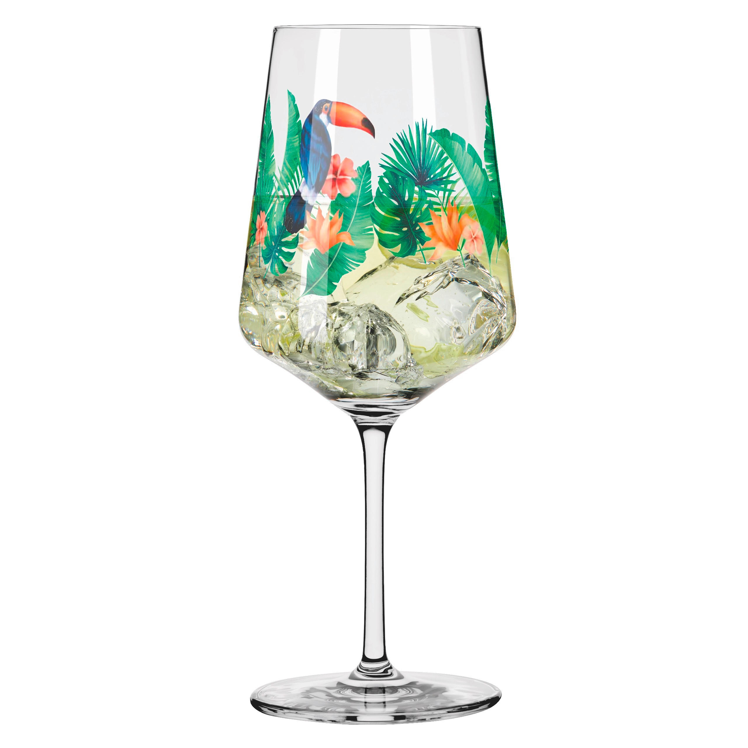 SPRITZERGLAS 544 ml  - Blau/Orange, LIFESTYLE, Glas (8,3/22,5/8,3cm) - Ritzenhoff