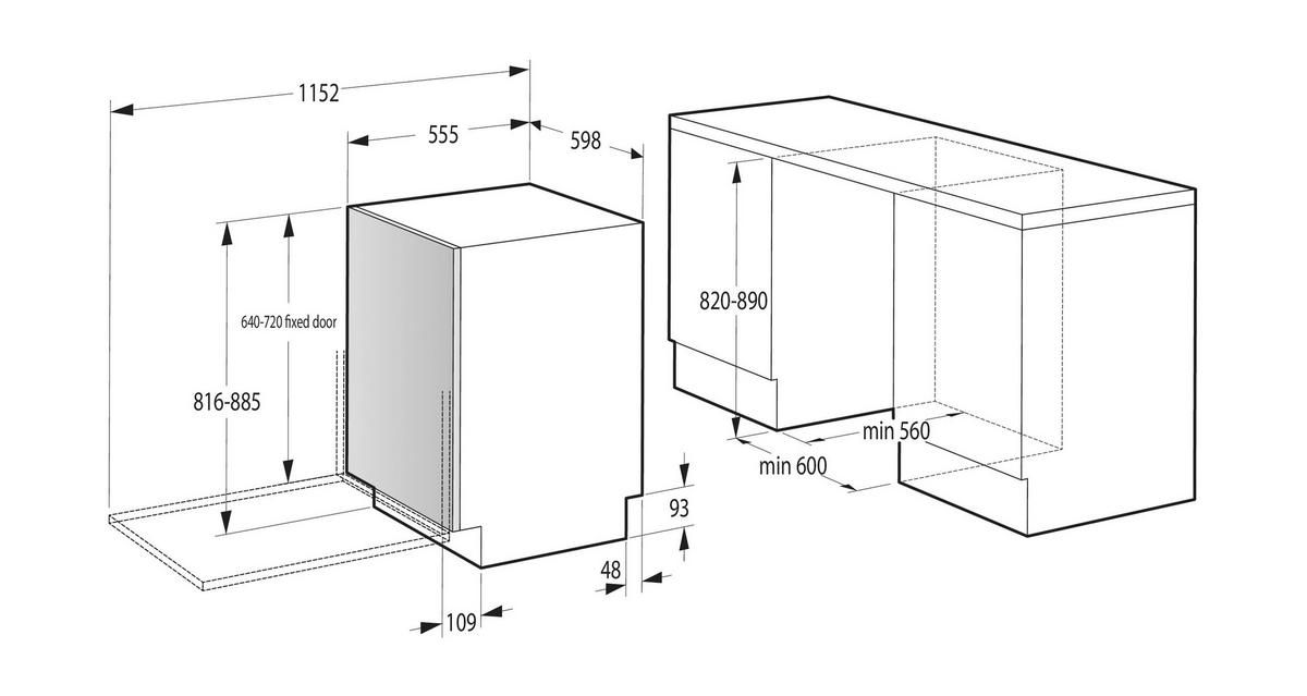 GESCHIRRSPÜLER GV642E90  - Schwarz/Weiß, Basics, Metall (59,8/81,6/55,5cm) - Gorenje