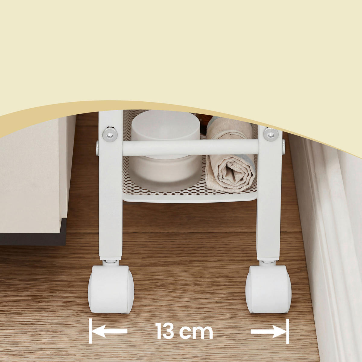 SERVIERWAGEN in Weiß, Eichefarben  - Eichefarben/Weiß, Basics, Holzwerkstoff/Kunststoff (45,4/77/13cm)