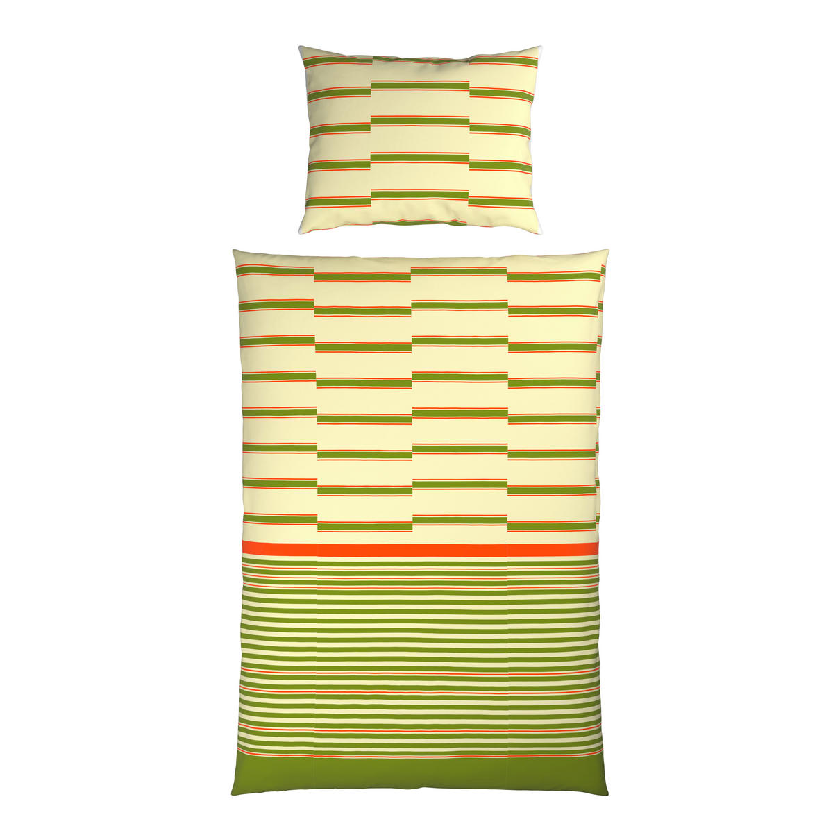 POVLEČENÍ - oranžová/trávově zelená, textil (140/200cm) - Bio:Vio