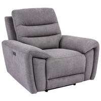 RELAXFÅTÖLJ i trä, textil grå  - grå/svart, Klassisk, trä/textil (111,5/94/100cm) - Xora