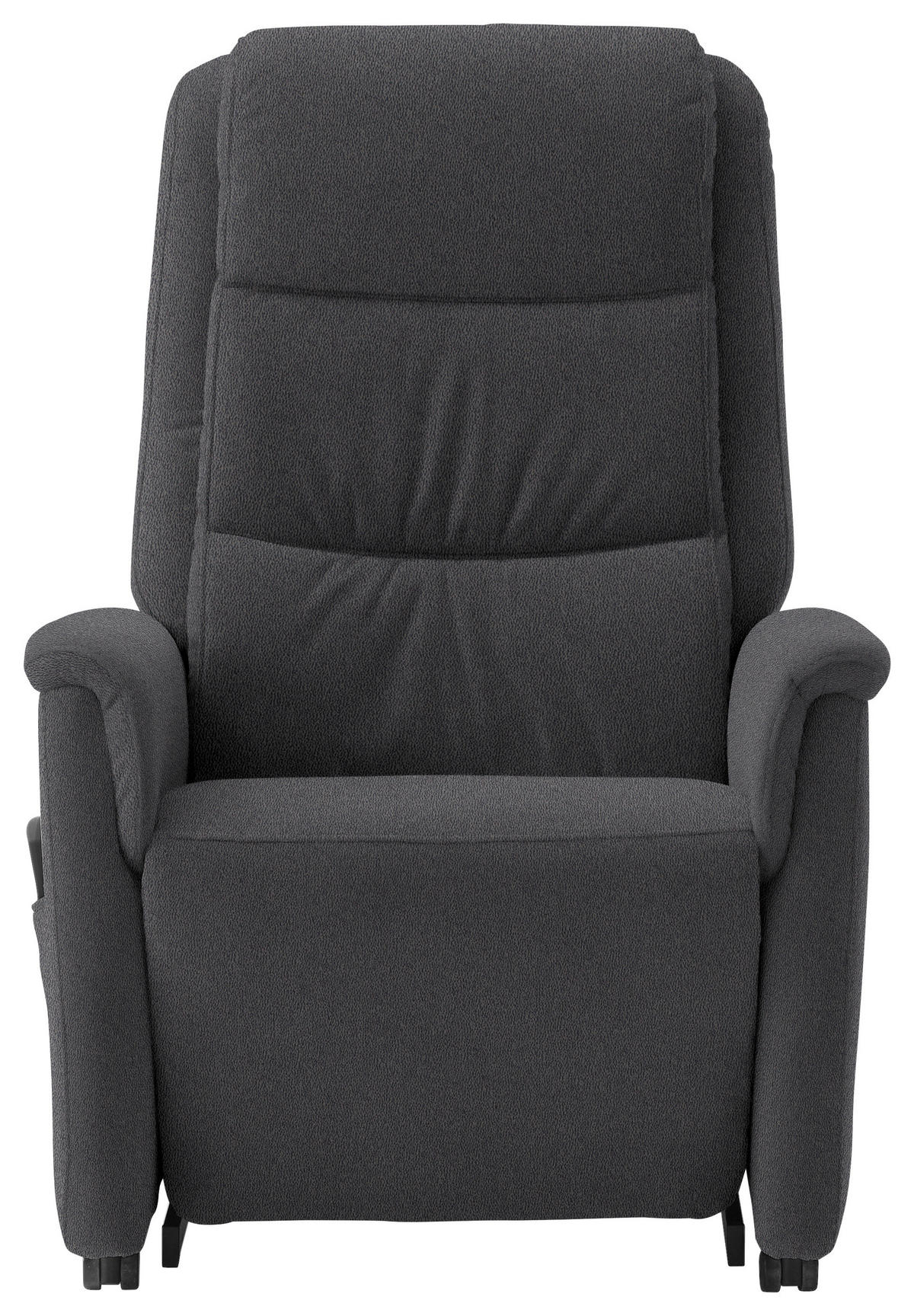 FERNSEHSESSEL in Mikrofaser Dunkelgrau  - Dunkelgrau/Schwarz, KONVENTIONELL, Kunststoff/Textil (70/107/88cm) - Valdera