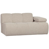 SOFAELEMENT Mojo in Bouclé Beige  - Beige/Schwarz, MODERN, Kunststoff/Textil (164/74/97cm) - Livetastic