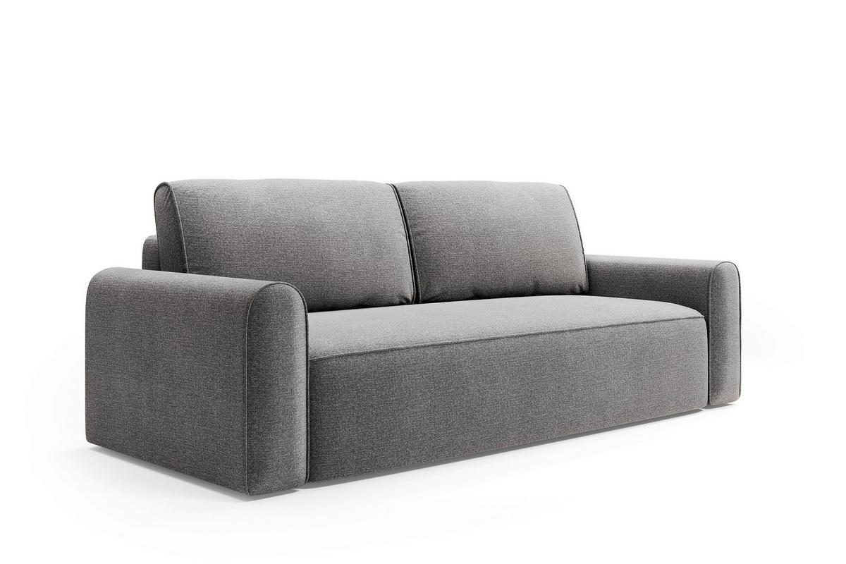 SCHLAFSOFA Chenille Graphitfarben  - Graphitfarben/Schwarz, Modern, Holz/Holzwerkstoff (240/92/103cm) - Livetastic