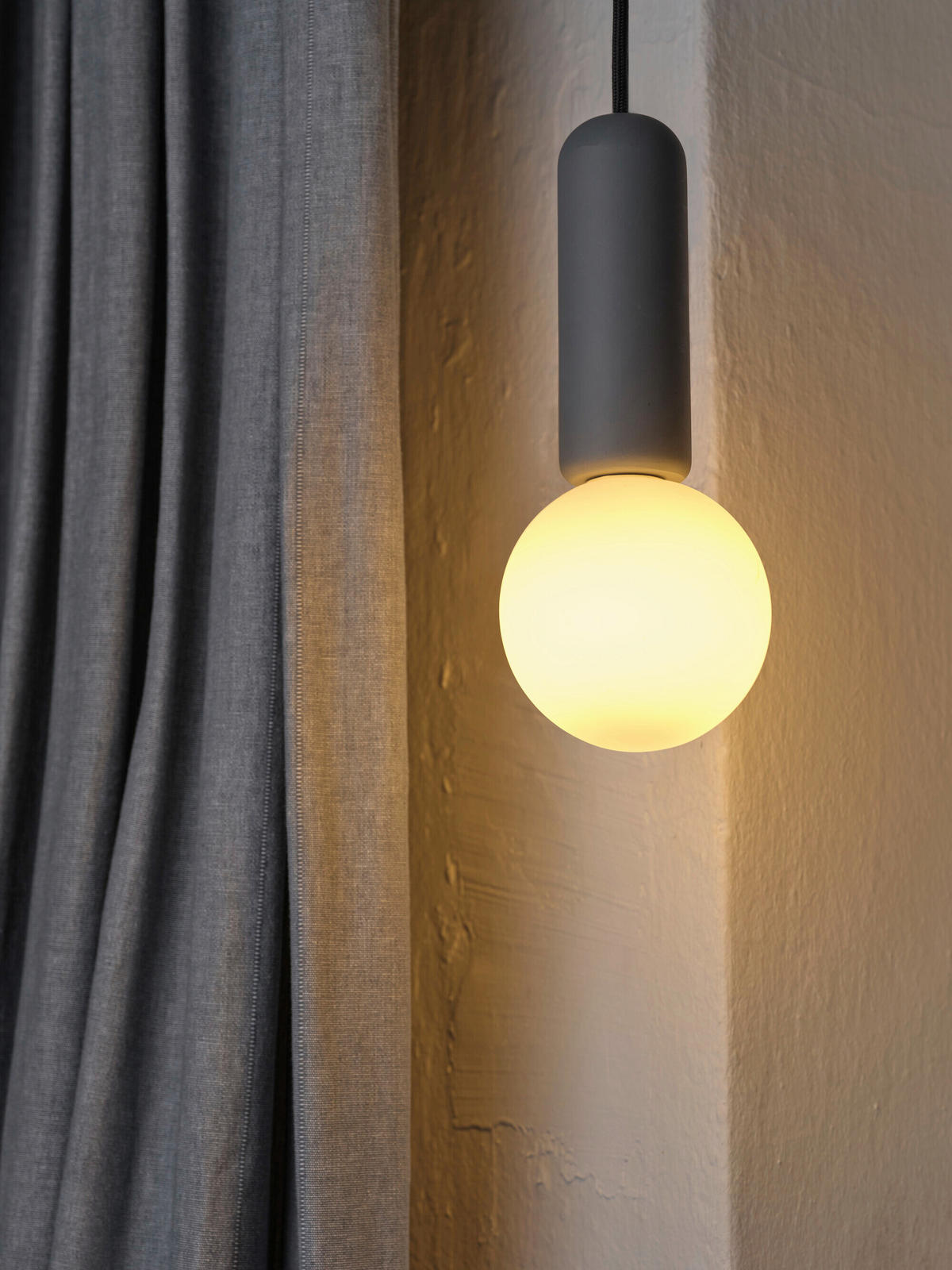 HÄNGELEUCHTE 10/120 cm  - Dunkelgrau, Basics, Stein (10/120cm) - Osram