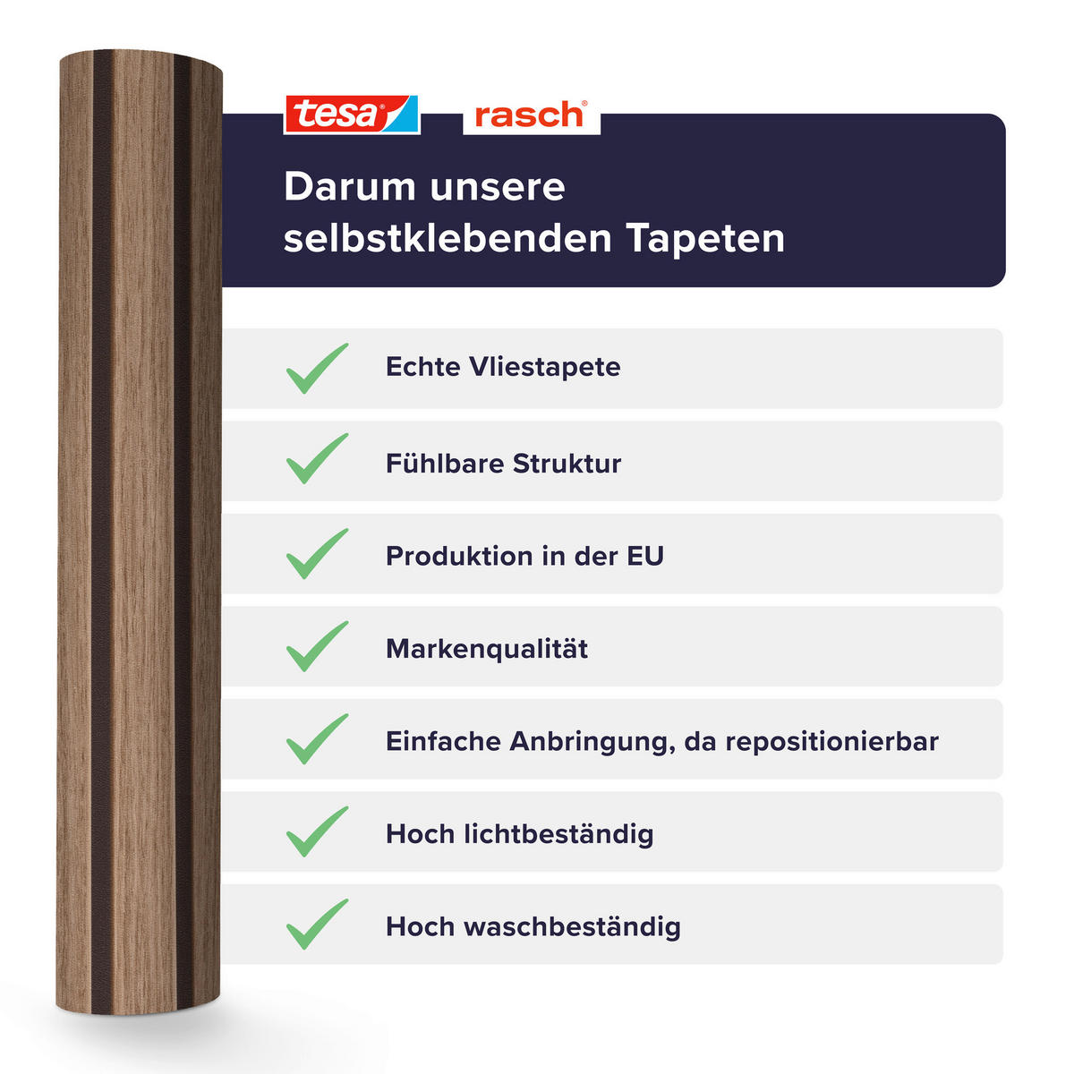 VLIESTAPETE - Braun, Natur, Textil (600/53cm) - Tesa