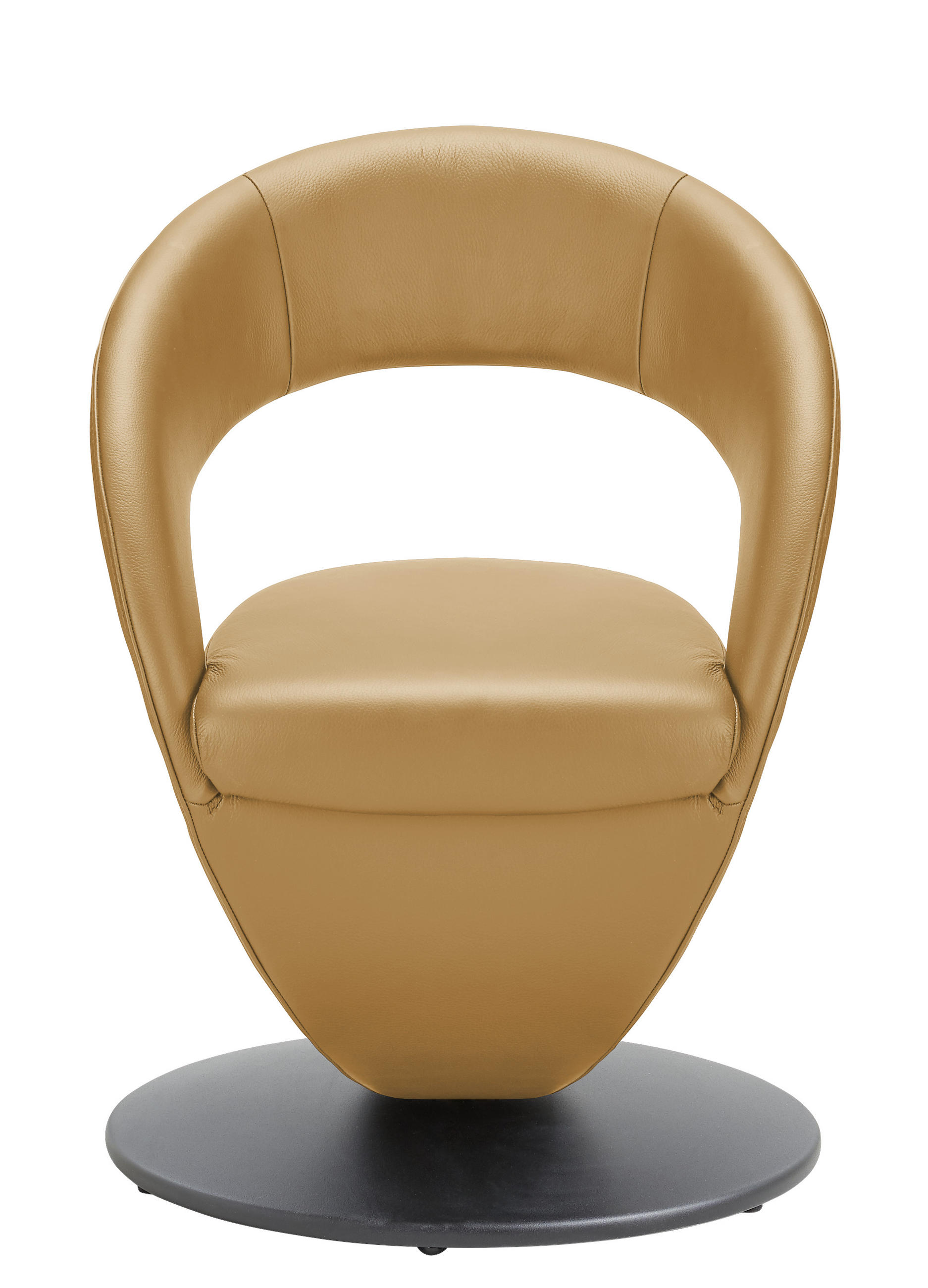 STUHL Echtleder Braun, Schwarz Lederauswahl, Stoffauswahl, Typenauswahl - Schwarz/Braun, Design, Leder/Metall (62/86/61cm) - Moderano