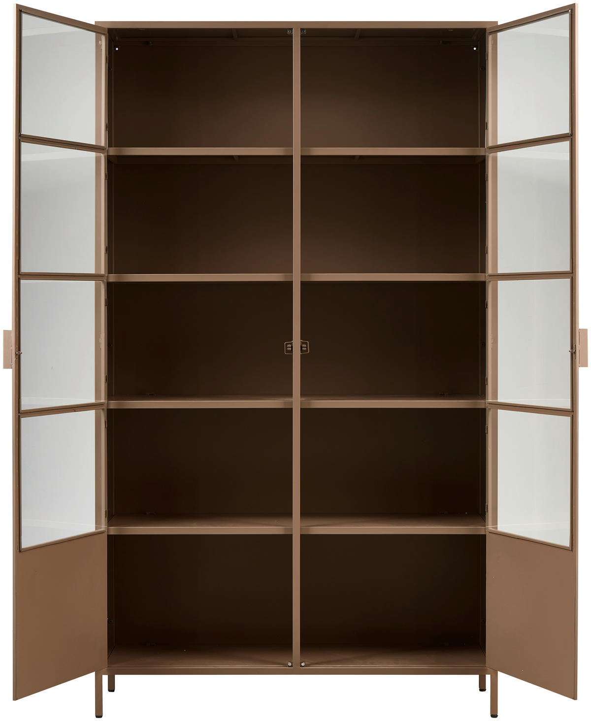 VITRINE Ronja in Braun  - Braun, Design, Glas/Metall (110/189/43cm) - Livetastic