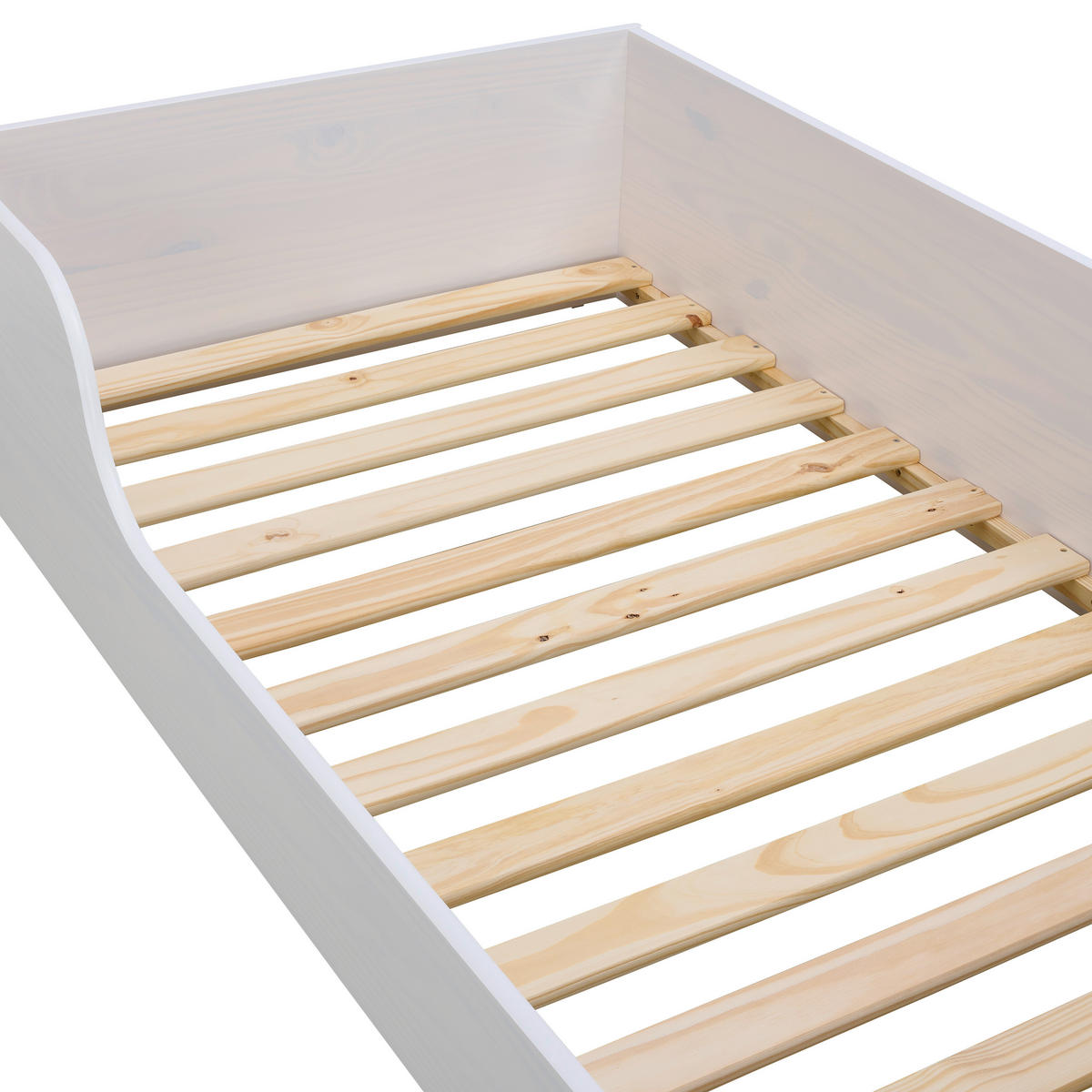 BODENBETT Weiß  - Naturfarben/Weiß, Basics, Holz (90/200cm) - MID.YOU