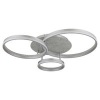 LED-DECKENLEUCHTE 85,5/68,5/16,7 cm   - Klar/Silberfarben, Design, Holzwerkstoff/Kunststoff (85,5/68,5/16,7cm)