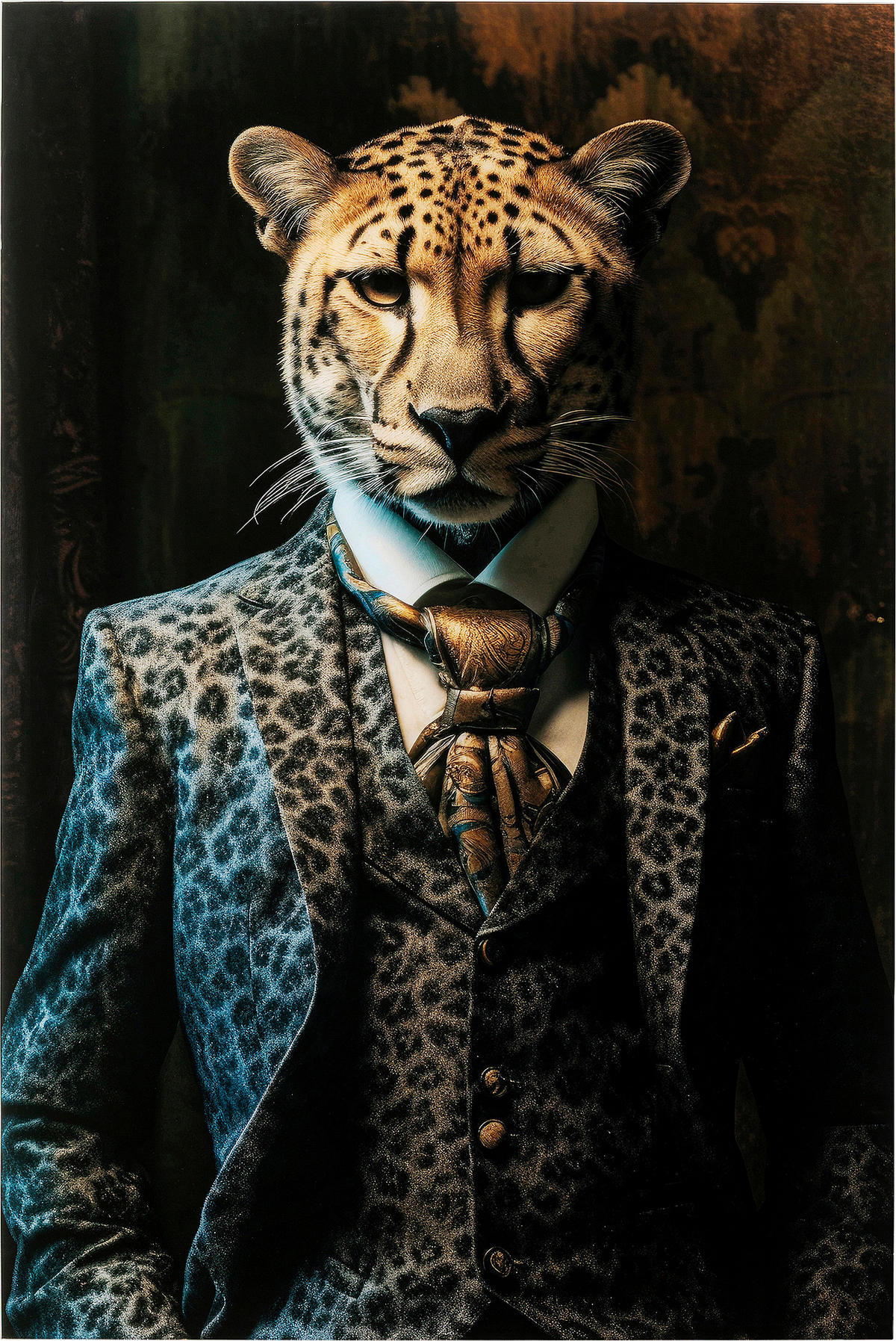 GLASBILD Tiere  - Hellbraun/Multicolor, Design, Glas/Kunststoff (100/150/1cm) - Kare-Design