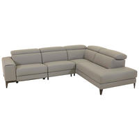 SEDEŽNA GARNITURA, pravo usnje bež  - barve titana/bež, Moderno, les/usnje (294/78/227cm) - Calia Italia