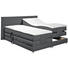 BOXSPRINGBETT 180/200 cm in Anthrazit - Anthrazit/Silberfarben, Design, Kunststoff/Textil (180/200cm) - Carryhome BOXSPRINGBETT 180/200 cm in Anthrazit - Anthrazit/Silberfarben, Design, Kunststoff/Textil (180/200cm) - Carryhome