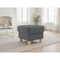 TABURETKA, koža, 58/48/58 cm - čierna/farba duba, Basics, koža/drevo (58/48/58cm) - Sit & More
