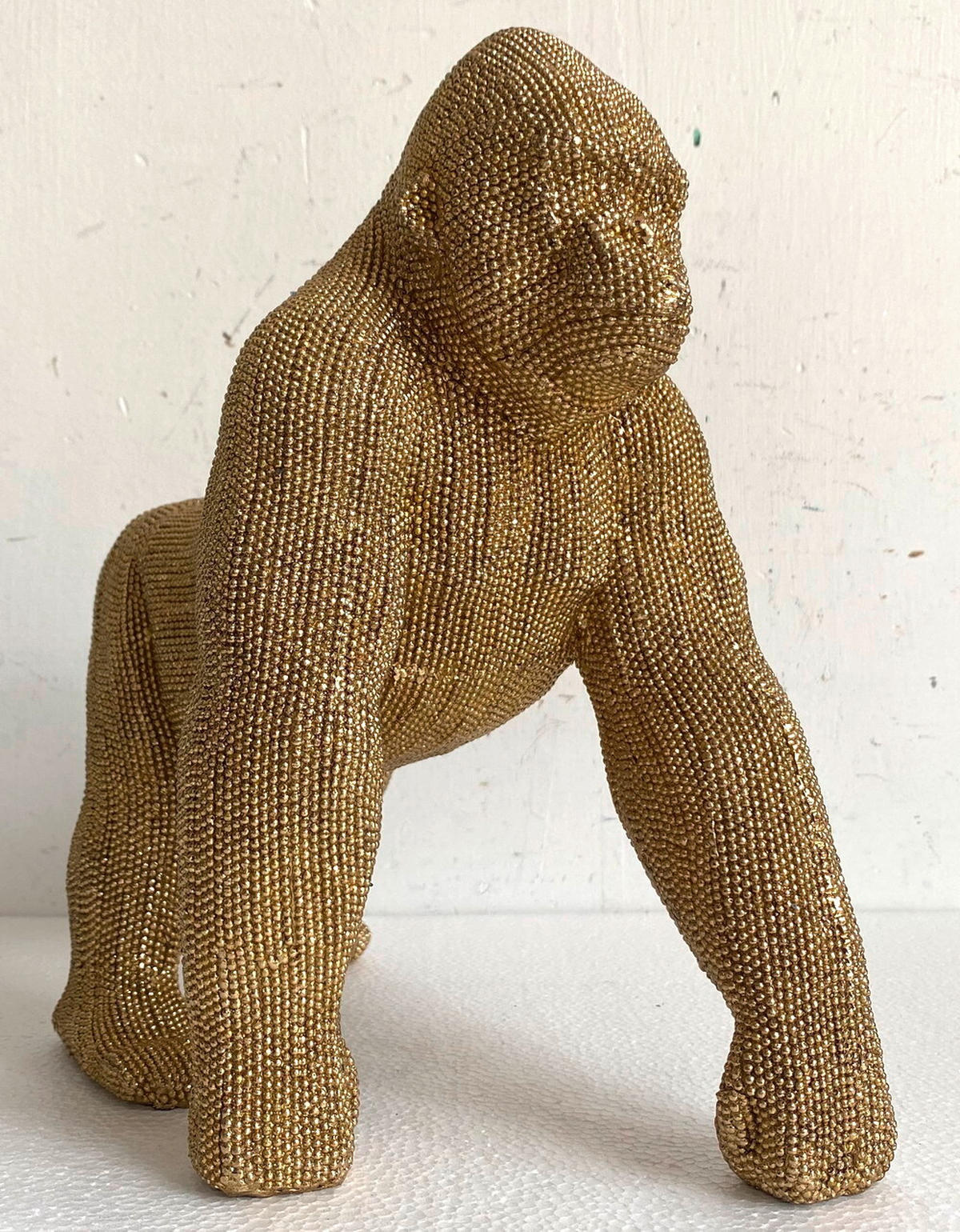 SCULPTURĂ - argintiu/auriu, Basics, plastic (29,5/16/28cm)
